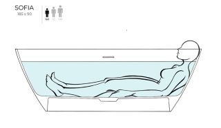 Ванна из искусственного камня Salini Sofia S-Stone 102529MRF 185x90см RAL полностью